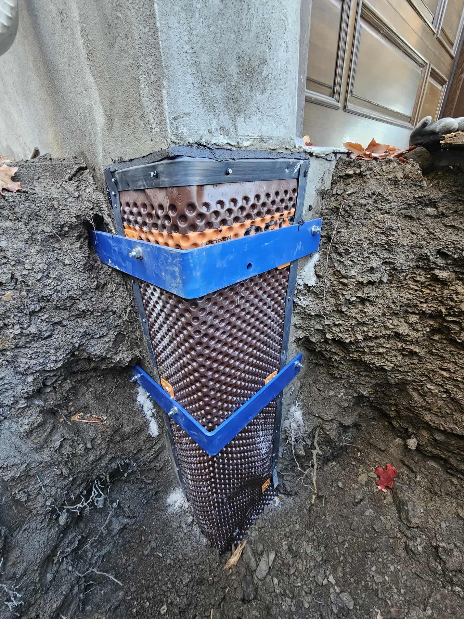 Membrane de drainage — Résultat final